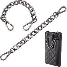 PandaHall Elite Purse Strap Extender, 2pcs 8 Inch Gunmetal Bag Extender Chain Aluminum Alloy Purse Handles Purse Chain Handbag Chain Straps Metal Bag Strap Replacement Handles for Handbags Crossbody Bag