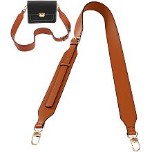 WADORN Adjustable Purse Strap, 49.2 Inch PU Leather Shoulder Strap Replacement Handbag Crossbody Strap Wide Bag Strap with Alloy Swivel Clasps for Clutches Satchel Wallet, Brown