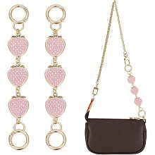 WADORN 2 Pieces Strawberry Crossbody Bag Strap Extender, 7 Inch Handbag Decorative Chains Short Handle Purse Chain Extender Strawberry Enamel Charms Accessories for Women Shoulder Bag Crossbody Bag