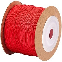 UNICRAFTALE About 100m/roll 0.6mm Red Nylon Cord Satin String for Bracelet Jewelry Making Rattail Macrame Waxed Trim Cord Necklace Bulk Beading Thread Kumihimo Chinese Knot Craft