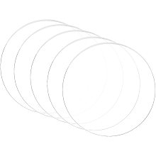 BENECREAT 5PCS 6 Inch Clear Acrylic Sheet Round Circle Dis Acrylic Sheet for Decoration, Office Sign, Coasters and Other DIY Project