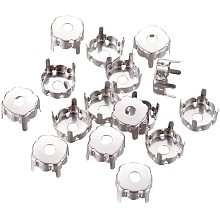 UNICRAFTALE 1000pcs Stainless Steel Rhinestone Claw Settings Flat Round Sew on Claw Set Empty Claw Set for Rhinestone with Sewing Hole Claws for Jewelry Making 10.6x6.6mm; Tray 10mm