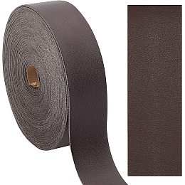 GORGECRAFT 197 Inches Leather Strap 0.98 inch Wide Leather Cord for DIY Arts Craft Projects Clothing Jewelry Wrapping, Coconut Brown