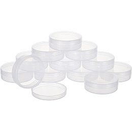 Cylinder Stackable Bead Round Clear Frosted Plastic Bead Storage
