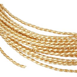 BENECREAT 20FT 18 Gauge Golden Brass Jewelry Wire, 1mm Thick Round Craft Twist Wire for Beading Ring Making and Other Jewelry Crafts