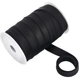 NBEADS About 54.7 Yards Bias Tape, 0.83 Inch Double Fold Bias Tape Bias Binding Flat Nylon Ribbons for Sewing Quilting Binding Hemming, Black