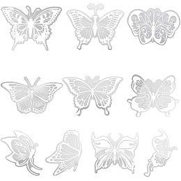 GORGECRAFT 10 Styles Anti-Collision Window Clings Butterfly Transparen Alert Stickers Window Decals Prevent Bird Strikes on Doors and Windows Glass Decor