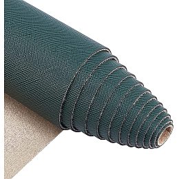 BENECREAT 135x30cm/51.2x11.8" Faux Leather Fabric with Diamonds 1.2mm thick Hard Leather Sheets for DIY Crafts, Garment Accessories, Dark Green