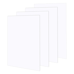 BENECREAT 4 Pcs 2mm PVC Foam Sheet White Plastic Sheet 11.8x15.7 Inch Lightweight Rigid Foam Expanded PVC Sheet for Crafts, DIY Making, Screen Printing and Art Display