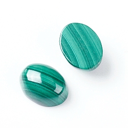 Honeyhandy Natural Malachite Cabochons, Oval, 8x6x3~3.5mm