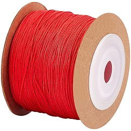 UNICRAFTALE About 100m/roll 0.6mm Red Nylon Cord Satin String for Bracelet Jewelry Making Rattail Macrame Waxed Trim Cord Necklace Bulk Beading Thread Kumihimo Chinese Knot Craft