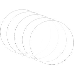 BENECREAT 5PCS 6 Inch Clear Acrylic Sheet Round Circle Dis Acrylic Sheet for Decoration, Office Sign, Coasters and Other DIY Project