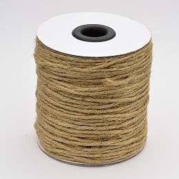 Honeyhandy Jute Cord, Jute String, Jute Twine, 6 Ply, for Jewelry Making, Peru, 2mm, about 100yards/roll, 300 feet/roll