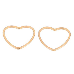 ARRICRAFT 100pcs 304 Stainless Steel Linking Rings Circle Frames Golden Rings Heart Rings for Dangle Pendants Earring Jewelry Making Key Chain