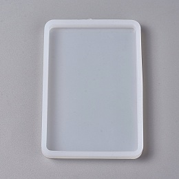 Honeyhandy DIY Silicone Molds, Resin Casting Molds, Clay Craft Mold Tools, Rectangle, White, 126x86x10mm