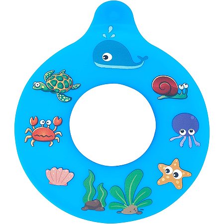 GORGECRAFT Bathtub Drain Cover Silicone Tub Stopper Plug Universal Bath Drain Cover Adorable Sea Animal Pattern for Bathroom Kitchen and Laundry Shower Floor Drains
