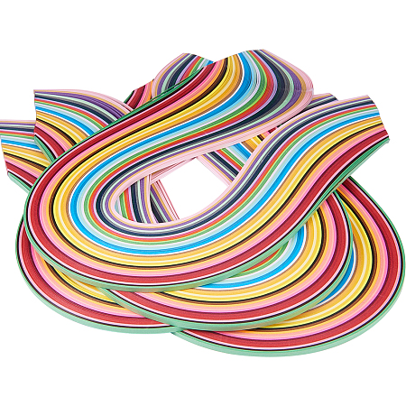 PandaHall Elite 1440 Strips 36 Colors Quilling Paper Strips Quilling Art Strips 5 mm Width 52 cm Length