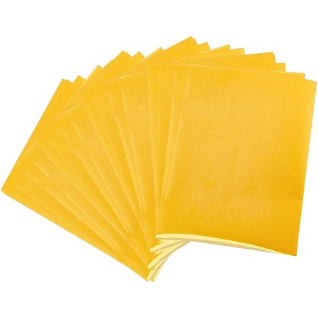 SUPERFINDINGS 100Pcs A6 Hot Foil Stamping Papers Gold Hot Foil Transfer Sheets 14.5x10.5cm Heat Transfer Foil Paper for Card Making Craftwork Scrapbooking Paper Crafts