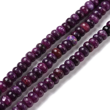 Honeyhandy Natural Kunzite Beads Strands, Rondelle, 6x4mm, Hole: 0.8mm, about 105pcs/strand, 16.14 inch(41cm)