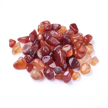 Honeyhandy Natural Carnelian Beads, Undrilled/No Hole, Dyed, Chips, 5~19x4~10x2~7mm, about 100g/bag
