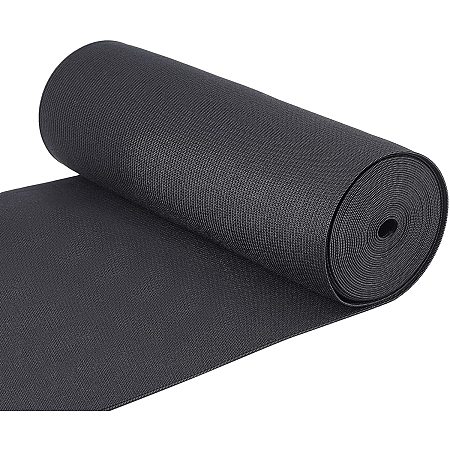 BENECREAT 7.8 Inch x 4.35 Yard Black Elastic Band Flat Stretch Strap Fabric Band for Sewing and DIY Crafting