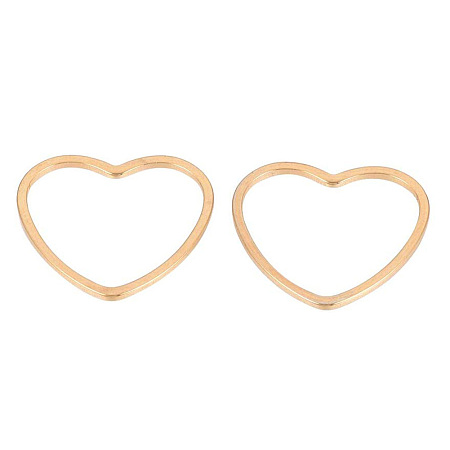 ARRICRAFT 100pcs 304 Stainless Steel Linking Rings Circle Frames Golden Rings Heart Rings for Dangle Pendants Earring Jewelry Making Key Chain