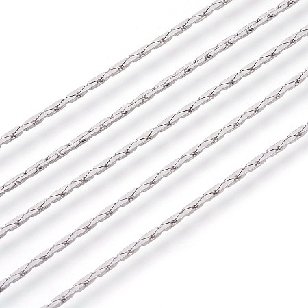 Honeyhandy 3.28 Feet 304 Stainless Steel Cardano Chains, Soldered, Stainless Steel Color, 1mm