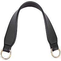 Arricraft Purse Bag Handle Replacement 13.4 Inches PU Leather Purse Strap Handbag Shoulder Strap with Metal Buckles for Satchel Tote Briefcase Purse Making Supplies(Black)
