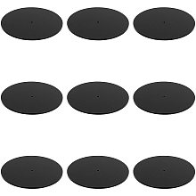 BENECREAT 10PCS 4" Acrylic Circle Round Disc, Turntable Organizer, Black Acrylic Board with Hole for Table Decorating 1/8"（3cm) Thickness