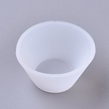 Honeyhandy Reusable Silicone Mixing Resin Cup, Resin Casting Molds, For UV Resin, Epoxy Resin Jewelry Making, White, 45x25.3mm, Inner Diameter: 22mm and 39mm