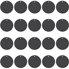 BENECREAT 20PCS Round Stainless Steel Stamping Blank Discs(20x1mm) Black Metal Tags for BCraft Projects Pets Tags Colorful Round Anodized Aluminum Stamping Blanks Discs for Craft Projects Pets Tags 30mm (Pack of 10) (Black)