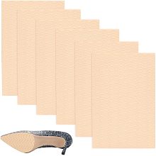 PandaHall Elite 5.9 x 3.9 Inch Shoe Sole Protectors, Anti-Slip Shoe Grip Sticker Beige Self-Adhesive Sole Cover Protectors Slip Resistant Shoe Sole Cover Noise Reduction Rubber Sole for Women High Heels