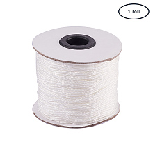 PandaHall Elite 1.5mm/ 100 Yards White Braided Lift Shade Cord for Blind Shade Mini Blind Cord Replacement String for Windows, Roman Shade Repair