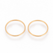 304 Stainless Steel Linking Ring, Ring, Golden, 12x0.8mm