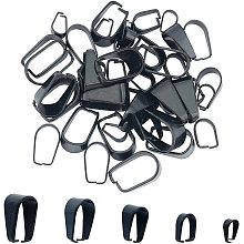 UNICRAFTALE About 50pcs 5 Sizes Black Pendant Bails Stainless Steel Snap On Bails Ice Pick Pinch Bails Clasp Pendant Bails Connector Findings for Pendant Necklace Jewelry Making 7-13mm