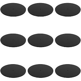 BENECREAT 10PCS 4" Acrylic Circle Round Disc, Turntable Organizer, Black Acrylic Board with Hole for Table Decorating 1/8"（3cm) Thickness