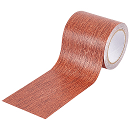 GORGECRAFT 2.2 Inch x 15Ft Imitation Woodgrain Duct Tape Wood Textured Adhesive Grain Repair Tape Waterproof for Door Table Chair Furniture Floor Beautification Home Decoration, Saddle Brown