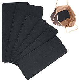 PandaHall Elite 6pcs 3 Sizes Felt Base Shaper, Rectangle Bag Support Insert Base Black Handbag Base Insert Purse Bottom Insert Bag Stabilizer Bag Liner Board for Tote Leather Purse Crossbody Bag Backpack