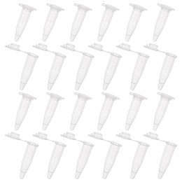 OLYCRAFT 1000 Pcs 1.5ml Microcentrifuge Tube with Snap Cap Graduated Microcentrifuge Tube Transparent Disposable Centrifuge Tube Plastic Small Vials with Caps for Sample Storage without Leakage