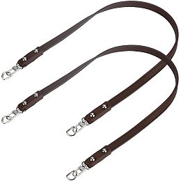 ARRICRAFT 2 pcs Leather Purses Strap, 26.7 Inch PU Leather Bag Handle Replacement Handbag Handle Leather Clutch Bag Tote Bag Handle Shoulder Bag Strap with D Rings for DIY Handmade Bag Making