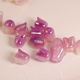 Imitation Jade Solid Color Glass Beads Strands, Faceted, Frosted, Rondelle, Pink, 6x4.5mm, Hole: 1.4mm, about 86pcs/strand, 16.14 inch(41cm)