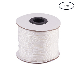 PandaHall Elite 1.5mm/ 100 Yards White Braided Lift Shade Cord for Blind Shade Mini Blind Cord Replacement String for Windows, Roman Shade Repair