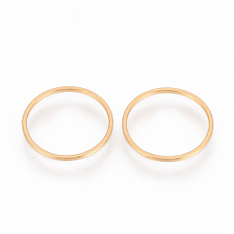 304 Stainless Steel Linking Ring, Ring, Golden, 12x0.8mm