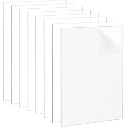 OLYCRAFT 12pcs 5 x 7 Inches Transparent Acrylic Sheet 1mm Thick Clear Acrylic Panel Picture Frames Glass Replacement for Picture Frame Windows Frame DIY Craft Projects