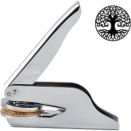 CRASPIRE Life Tree Embosser Seal Stamp Open Book Embosser Library Stamp Hand Held Embossing Stamp Seal Notary Embosser Stamp for Books Envelopes Napkins Paper Official