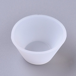 Honeyhandy DIY Cup Silicone Molds, Resin Casting Molds, For UV Resin, Epoxy Resin Jewelry Making, White, 45x25.3mm, Inner Diameter: 22mm and 39mm