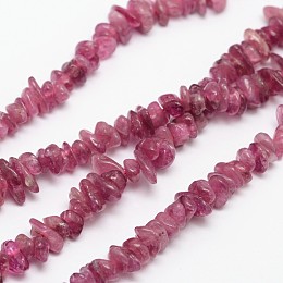 Honeyhandy Chips Natural Tourmaline Beads Strands, Old Lace, 3~5x3~5x3~5mm, Hole: 1mm, about 16 inch