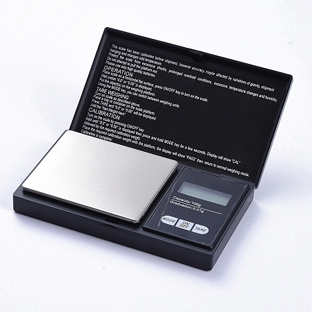 Honeyhandy Weigh Gram Scale Digital Pocket Scale, 100g/0.01g, Digital Grams Scale, Food Scale, Jewelry Scale, without Battery, Black, 128.5x77x19.5mm