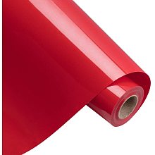 BENECREAT 13.5" x 16.5FT Iron on Vinyl Roll Red Heat Transfer Vinyl Roll for Cricut, Silhouette, DIY Clothes and Fabric Decoration