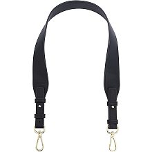 WADORN Adjustable Purse Strap Replacement, 29-31Inch Leather Handbag Strap Clutch Bag Handles Shoulder Bag Strap 1.5inch Wide with Alloy Buckles for Wallet Satchel DIY Bag Tote Bag Making, Black